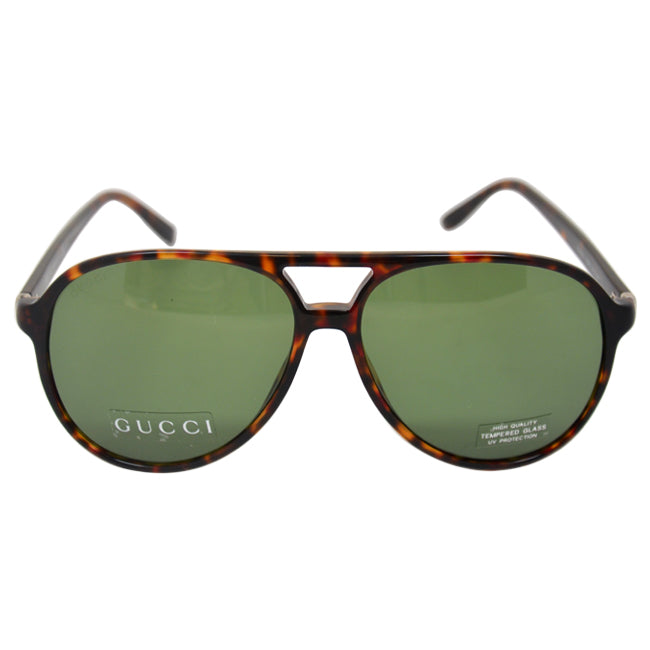 Gucci Gucci GG 1026/TVD-Dark Havana/Green by Gucci for Unisex - 59-14-140 mm Sunglasses