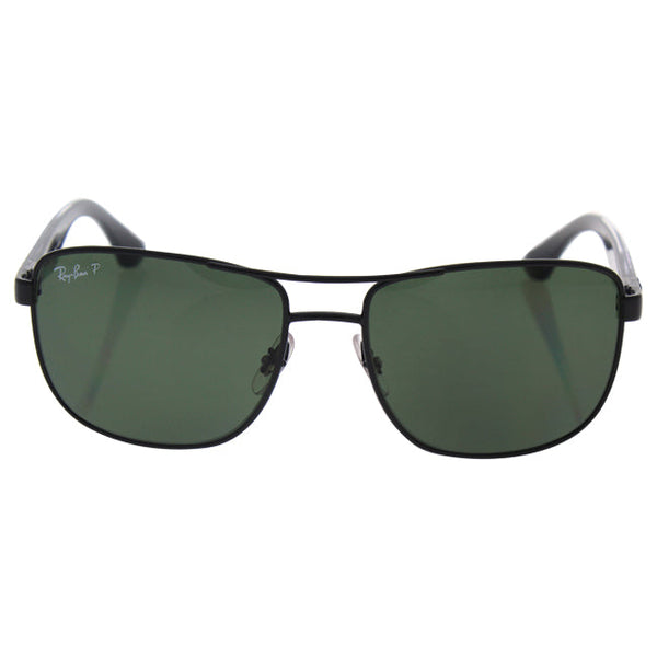 Ray Ban Ray Ban RB 3533 002/9A - Black/Green Polarized by Ray Ban for Unisex - 57-17-140 mm Sunglasses