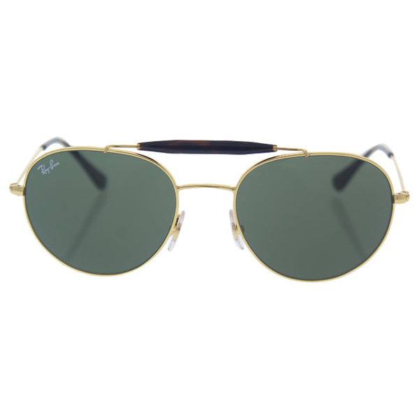 Ray Ban Ray Ban RB 3540 001 - Gold/Green by Ray Ban for Unisex - 53-18-140 mm Sunglasses