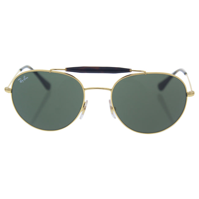 Ray Ban Ray Ban RB 3540 001 - Gold/Green by Ray Ban for Unisex - 53-18-140 mm Sunglasses