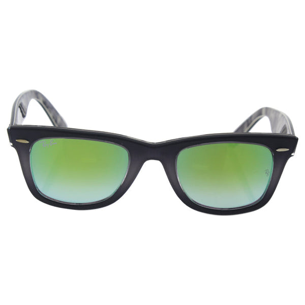 Ray Ban Ray Ban RB 2140 1199/4J Wayfarer - Grey Black/Green Gradient Flash by Ray Ban for Unisex - 50-22-150 mm Sunglasses