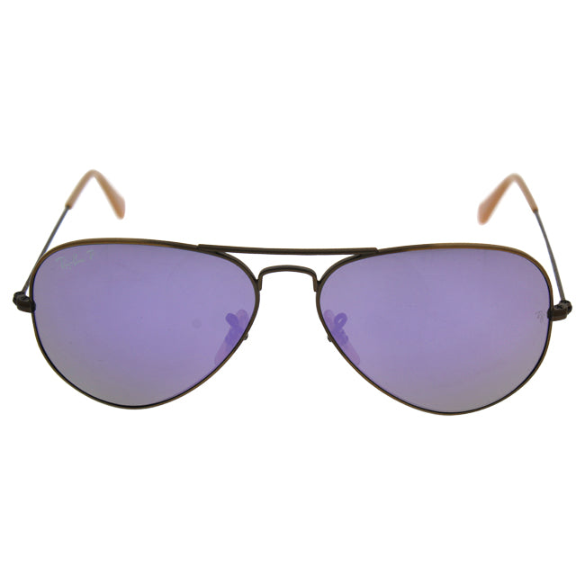 Ray Ban Ray Ban RB 3025 167/1R Aviator Large Metal - Bronze Copper/Lilac Flash Polarized by Ray Ban for Unisex - 58-14-135 mm Sunglasses