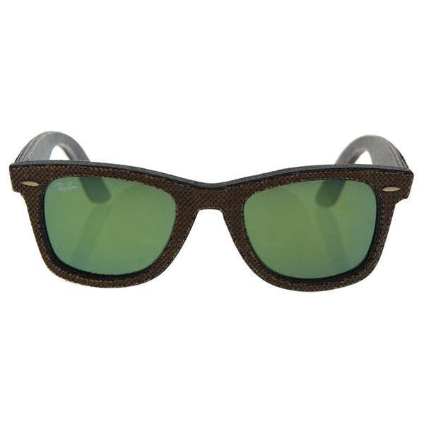 Ray Ban Ray Ban RB 2140 1191/2X Wayfarer - Brown Denim Brown/Green by Ray Ban for Unisex - 50-22-150 mm Sunglasses
