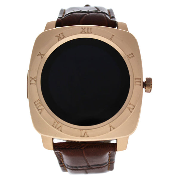 Eclock EK-F2 Montre Connectee Rose Gold/Brown Leather Strap Smart Watch by Eclock for Unisex - 1 Pc Watch