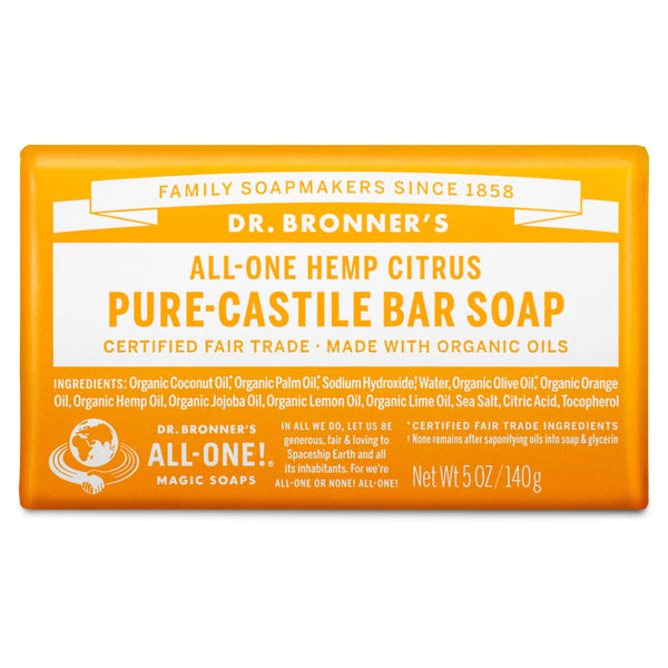 Dr. Bronner's Pure-Castile Bar Soap 140g - Citrus