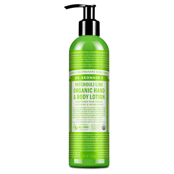 Dr. Bronner's Organic Hand & Body Lotion 237ml - Patchouli Lime