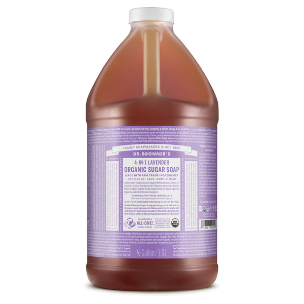 Dr. Bronner's Organic Pump Soap Refill (Sugar 4-In-1) 1.9L - Lavender