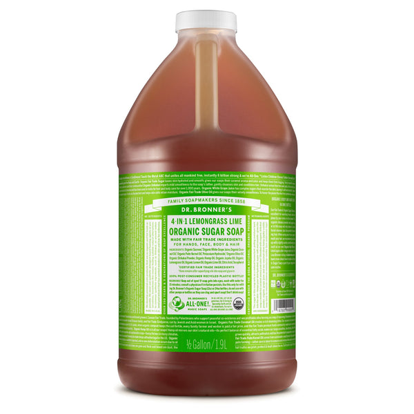 Dr. Bronner's Organic Pump Soap Refill 1.9L - Lemongrass Lime