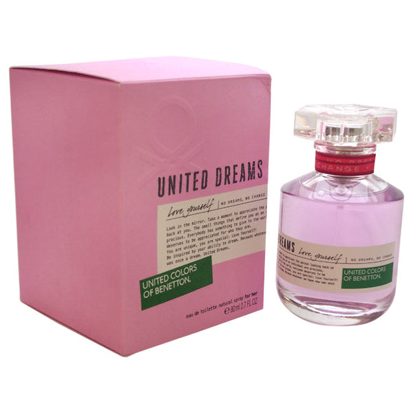 United Colors of Benetton United Dreams Love Yourself by United Colors of Benetton for Women - 2.7 oz EDT Spray
