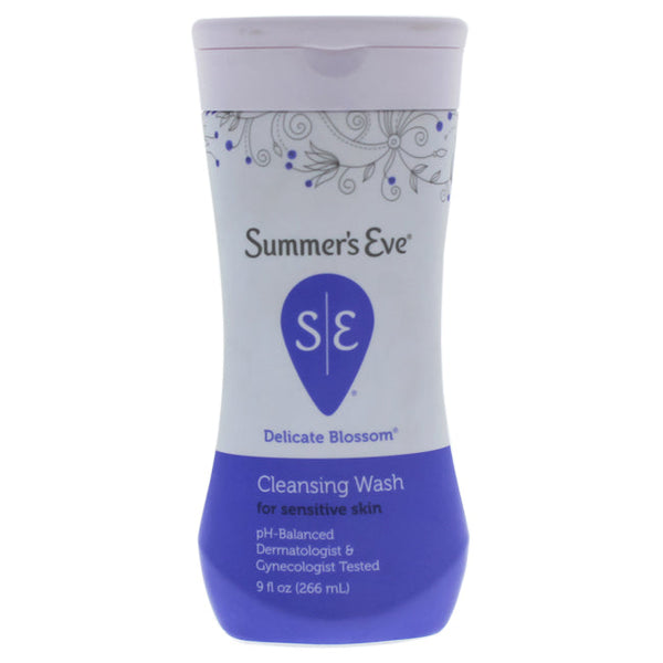 Summers Eve Delicate Blossom Feminine Wash for Sensitive Skin by Summers Eve for Women - 9 oz Cleanser