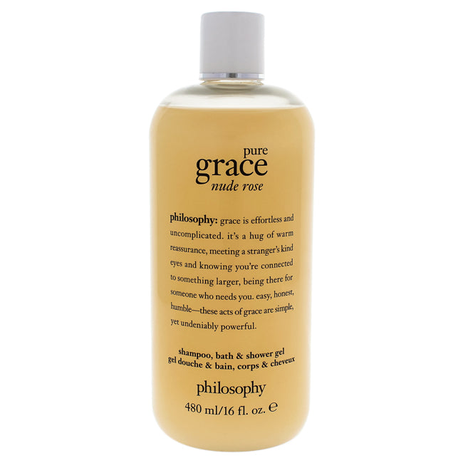 Philosophy Pure Grace Nude Rose Shampoo Bath and Shower Gel by Philosophy for Women - 16 oz Shampoo Bath and Shower Gel