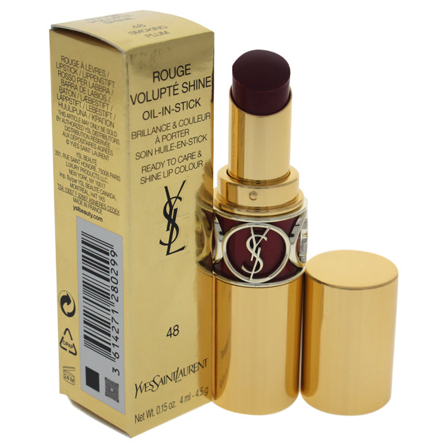 Yves Saint Laurent Rouge Volupte Shine Oil-In-Stick Lipstick - 48 Smoking Plum by Yves Saint Laurent for Women - 0.11 oz Lipstick