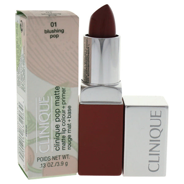 Clinique Clinique Pop Matte Lip Colour + Primer - # 01 Blushing Pop by Clinique for Women - 0.13 oz Lipstick