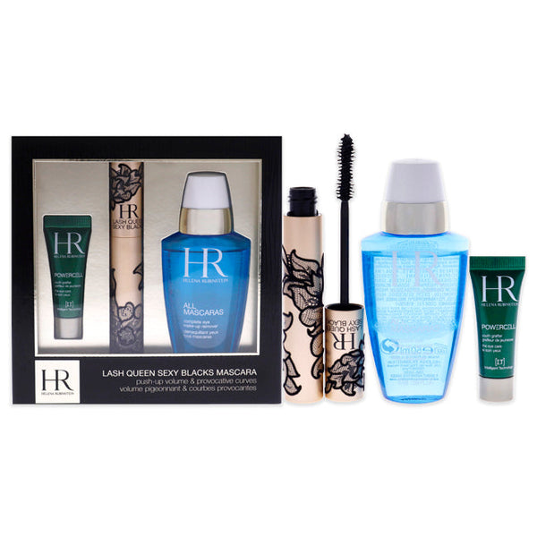 Helena Rubinstein Lash Queen Sexy Blacks Mascara Kit by Helena Rubinstein for Women - 3 Pc Kit 0.23oz Lash Queen Sexy Blacks Mascara - # 01 Scandalous Black, 1.69oz All Mascaras Make-Up Remover, 0.10oz Powercell Eye Care