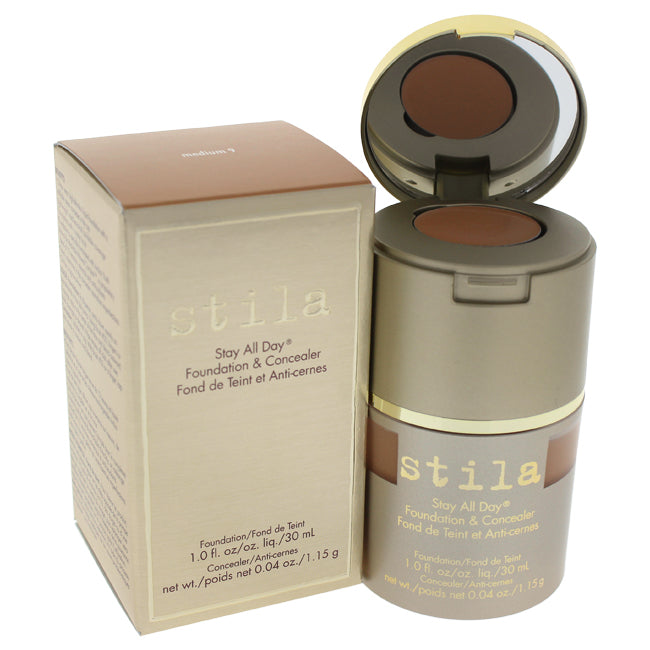Stila Stay All Day Foundation and Concealer - 9 Medium by Stila for Women - 1 oz Makeup