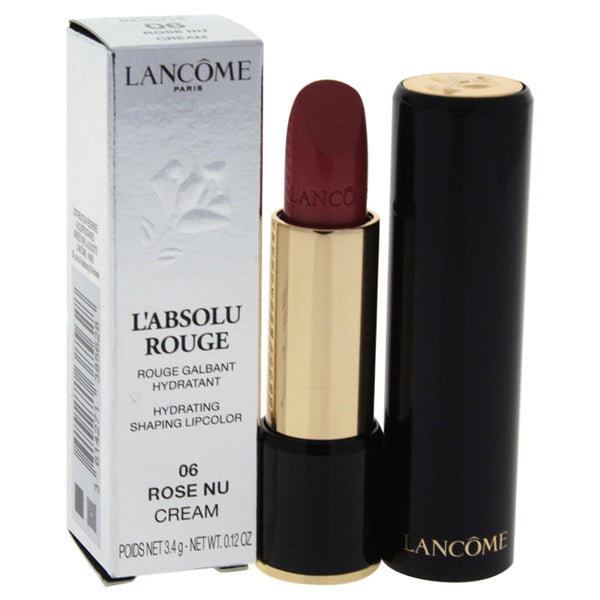 Lancome LAbsolu Rouge Hydrating Shaping Lipcolor - # 06 Rose Nu - Cream by Lancome for Women - 0.12 oz Lipstick