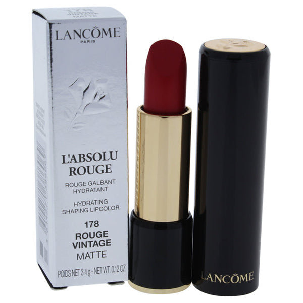 Lancome LAbsolu Rouge Hydrating Shaping Lipcolor - # 178 Rouge Vintage - Matte by Lancome for Women - 0.12 oz Lipstick