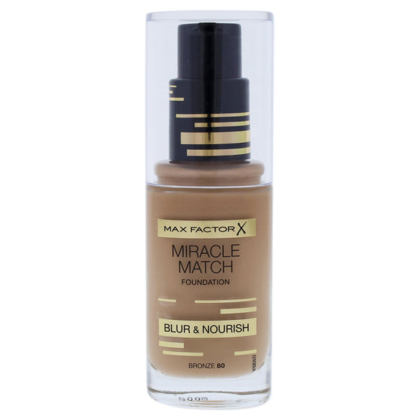 Max Factor Miracle Match Foundation - # 80 Bronze by Max Factor for Women - 1 oz Foundation