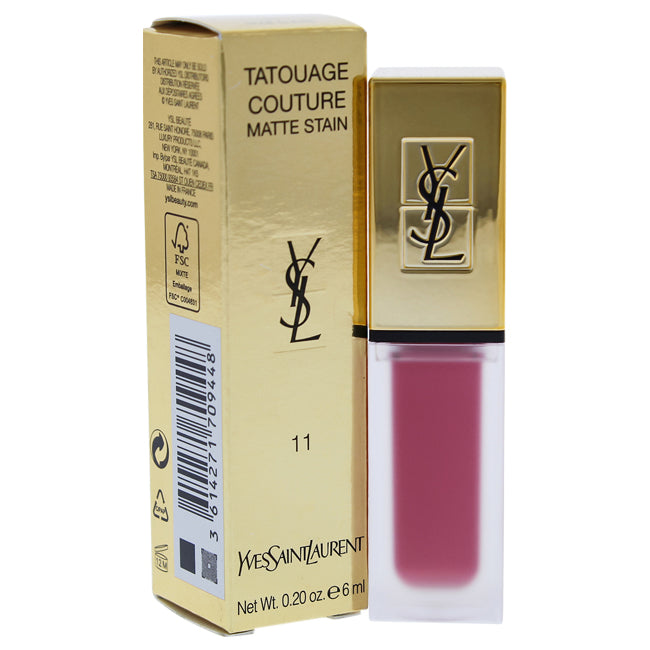 Yves Saint Laurent Tatouage Couture Liquid Matte Lip Stain - 11 Rose Illicite by Yves Saint Laurent for Women - 0.2 oz Lip Gloss