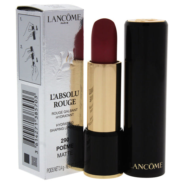 Lancome LAbsolu Rouge Hydrating Shaping Lipcolor - # 290 Poeme - Matte by Lancome for Women - 0.12 oz Lipstick