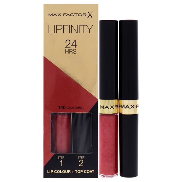 Max Factor Lipfinity Lipstick - 140 Charming by Max Factor for Women - 0.14 oz Lipstick