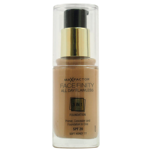 Max Factor Facefinity All Day Flawless 3 In 1 Foundation SPF 20 -77 Soft Honey by Max Factor for Women - 1 oz Foundation