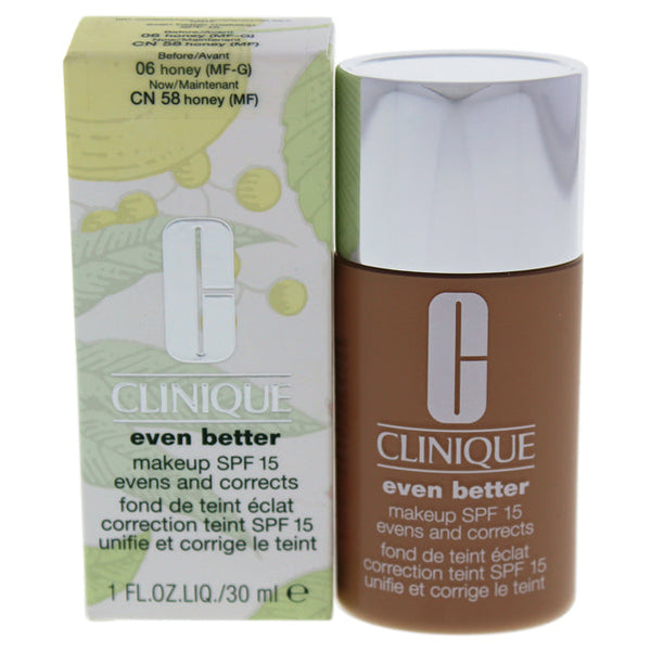 Clinique Even Better Makeup SPF 15 - 06 Honey MF-G - Dry To Combination Oily Skin by Clinique for Women - 1 oz Foundation