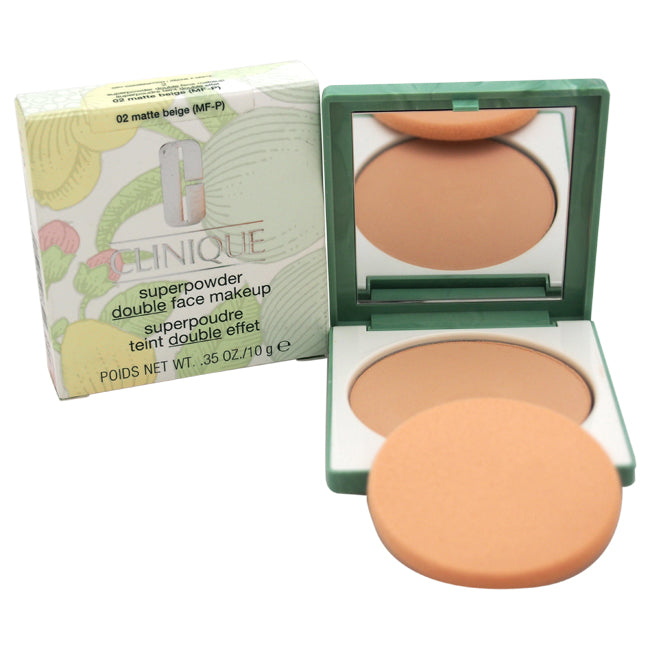 Clinique Superpowder Double Face Makeup - # 02 Matte Beige (MF-P)-Dry Combination by Clinique for Women - 0.35 oz Powder