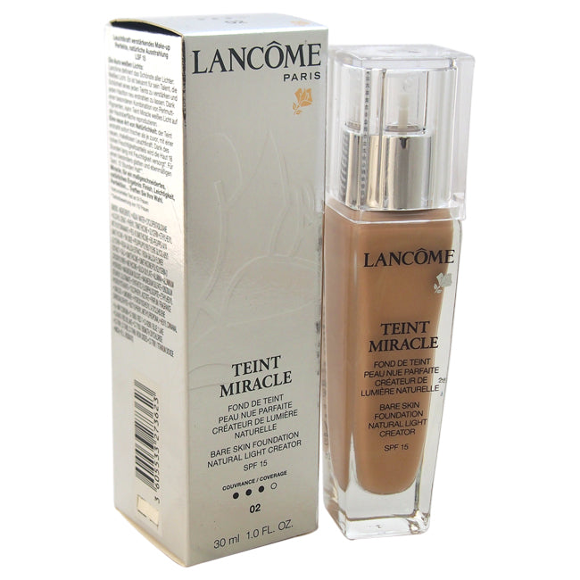 Lancome Teint Miracle Bare Skin Foundation Natural Light Creator SPF 15 - # 02 Lys Rose by Lancome for Women - 1 oz Foundation