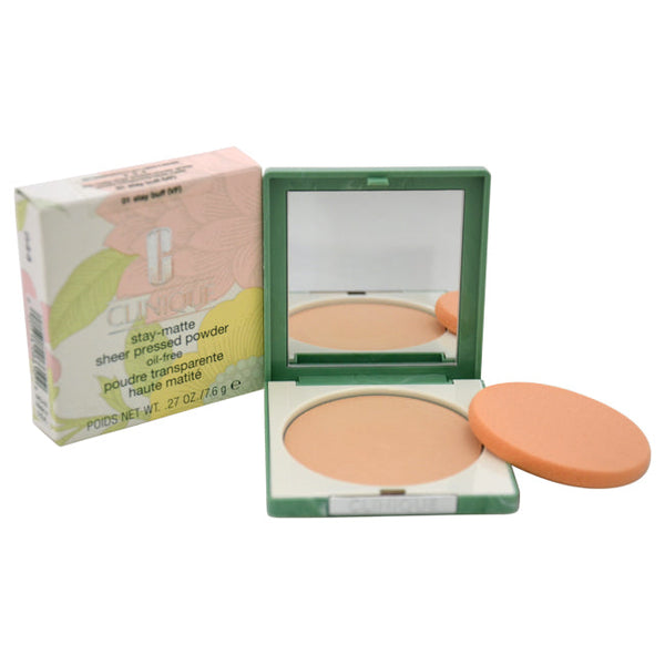 Clinique Stay-Matte Sheer Pressed Powder - # 01 Stay Buff (VF) - Dry Combination To Oily by Clinique for Women - 0.27 oz Powder