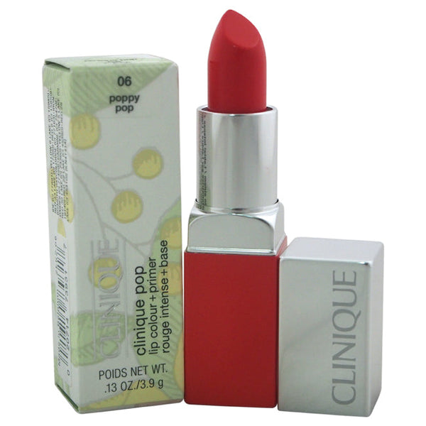 Clinique Clinique Pop Lip Colour + Primer - # 06 Poppy Pop by Clinique for Women - 0.13 oz Lipstick