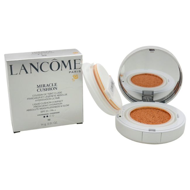 Lancome Miracle Cushion Liquid Cushion Compact Foundation SPF 23/ PA++ - # 02 Beige Rose by Lancome for Women - 0.51 oz Foundation