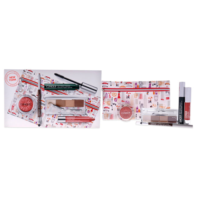 Clinique Clinique Exclusive Non-Stop Looks New York Kit by Clinique for Women - 6 Pc Kit 0.16oz All About Shadow Quad - # 01 Teddy Bear, 0.01oz Quickliner For Eyes Intense - # 03 Intense Chocolate, 0.28oz High Impact Mascara - # 01 Black, 0.12oz Cheek Pop