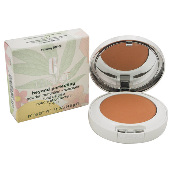 Clinique Beyond Perfecting Powder Foundation+Concealer - # 11 Honey(MF-G) Dry Com. To Oily by Clinique for Women 0.51 oz Powder Foundation + Concealer