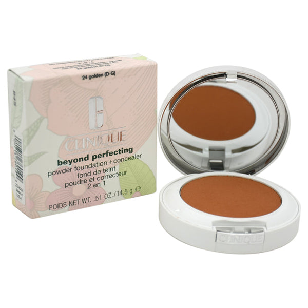 Clinique Beyond Perfecting Powder Foundation+Concealer - # 24 Golden(D-G)Dry Comb. To Oily by Clinique for Women 0.51 oz Powder Foundation + Concealer