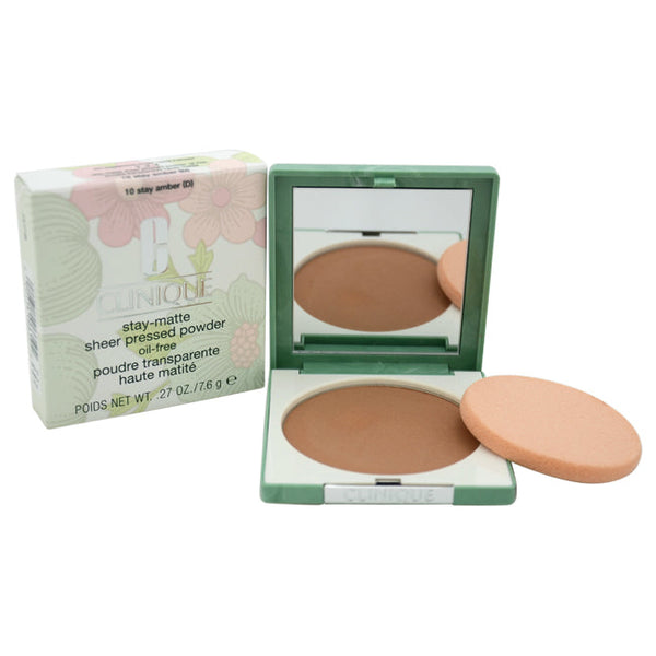 Clinique Stay-Matte Sheer Pressed Powder - # 10 Stay Amber (D) - Dry Combination To Oily by Clinique for Women - 0.27 oz Powder