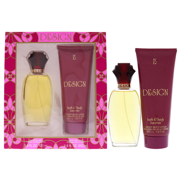 Paul Sebastian Design by Paul Sebastian for Women - 2 Pc Gift Set 3.4oz Fine Parfum Spray, 6.8oz Luxury Body Lotion