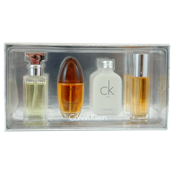 Calvin Klein Calvin Klein Variety by Calvin Klein for Women - 4 Pc Mini Gift Set 0.5oz Obsession EDP Spray, 0.5oz CK One EDT Splash, 0.5oz Eternity EDP Spray, 0.5oz Escape EDP Spray