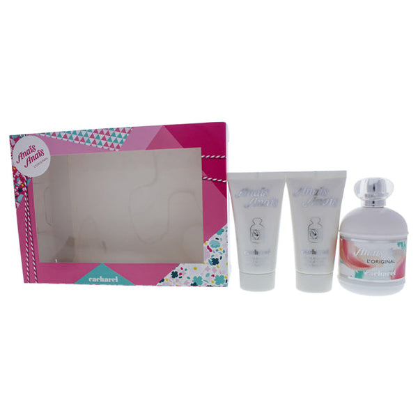 Cacharel Anais Anais by Cacharel for Women - 3 Pc Gift Set 3.4oz EDT Spray, 2 x 1.7oz Perfumed Body Lotion