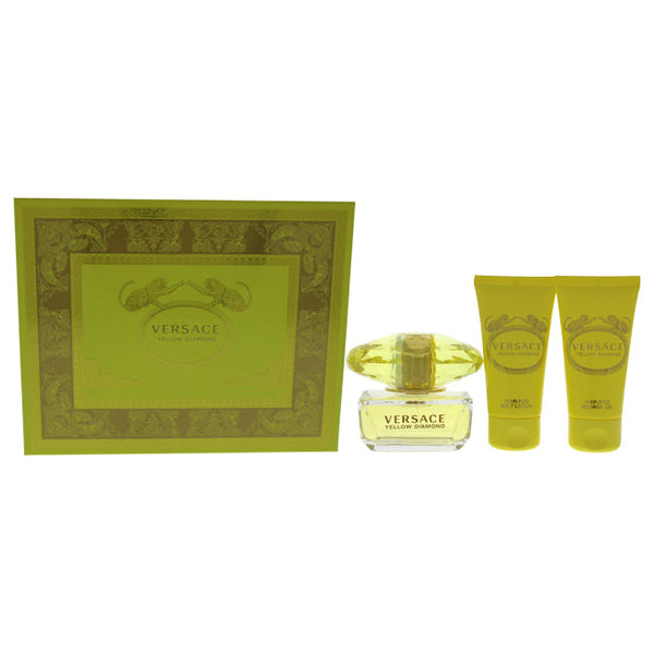 Versace Versace Yellow Diamond by Versace for Women - 3 Pc Gift Set 1.7oz EDT Spray, 1.7oz Shower Gel, 1.7oz Body Lotion