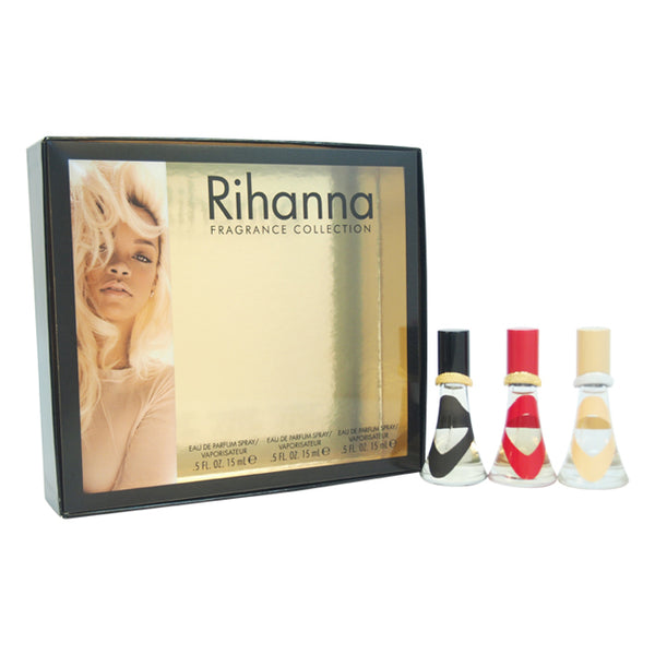 Rihanna Rihanna Fragrance Collection by Rihanna for Women - 3 Pc Gift Set 0.5oz Nude EDP Spray, 0.5oz Rebelle EDP Spray, 0.5oz Rebl Fleur EDP Spray