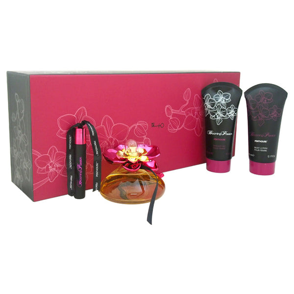 Penthouse Blooming Passion by Penthouse for Women - 4 Pc Gift Set 3.4oz EDP Spray, 5oz Body Lotion, 5oz Shower Gel, 0.27oz EDP Rollerball