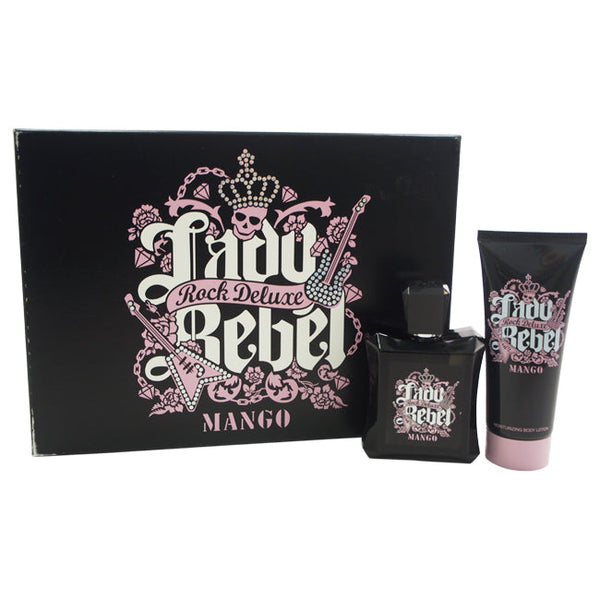 Antonio Puig Lady Rebel Rock Deluxe by Antonio Puig for Women - 2 Pc Gift Set 3.4oz EDT Spray, 3.4oz Moisturizing Body Lotion