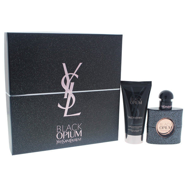 Yves Saint Laurent Black Opium by Yves Saint Laurent for Women - 2 Pc Gift Set 1oz EDP Spray, 1.6oz Shimmering Moisture Fluid For The Body