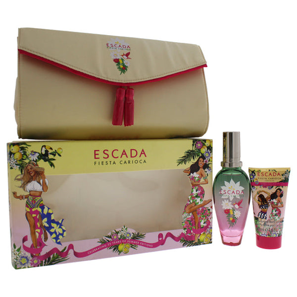 Escada Fiesta Carioca by Escada for Women - 3 Pc Gift Set 1.6oz EDT Spray, 1.6oz Perfumed Body Lotion, Clutch Bag