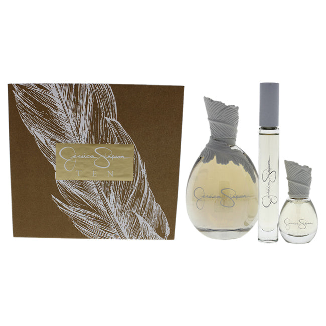 Jessica Simpson Jessica Simpson Ten by Jessica Simpson for Women - 3 Pc Gift Set 3.4oz EDP Spray, 0.25oz EDP Spray, 0.2oz EDP Rollerball