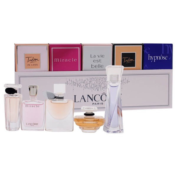 Lancome Best of Lancome Variety Set by Lancome for Women - 5 Pc Mini Gift Set 5ml Hypnose EDP Splash, 7.5ml Tresor EDP Splash, 4ml La Vie Est Belle EDP Splash, 5ml Miracle EDP Splash, 5ml Tresor In Love EDP Splash