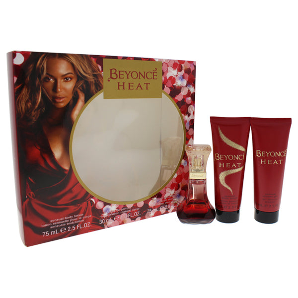 Beyonce Beyonce Heat by Beyonce for Women - 3 Pc Gift Set 1oz EDP Spray, 2.5oz Sensual Body Lotion, 2.5oz Sensual Shower Gel