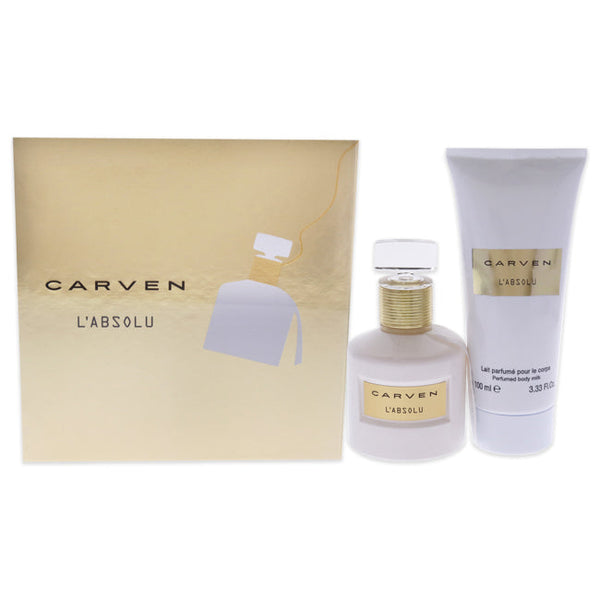 Carven LAbsolu by Carven for Women - 2 Pc Gift Set 1.66oz EDP Spray, 3.33oz Perfume Body Milk