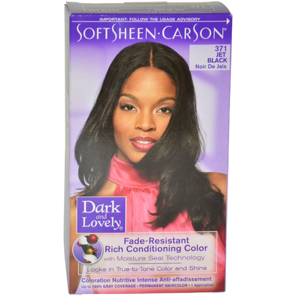 Dark and Lovely Fade Resistant Rich Conditioning Color # 371 Jet Black by Dark and Lovely for Women - 1 Application Hair Color